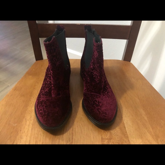 Miista in leather velvet low heel ankle booties 36 - Picture 2 of 2